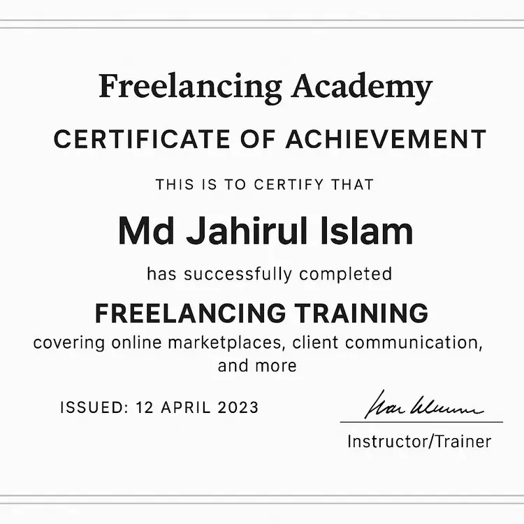 Freelancing Training